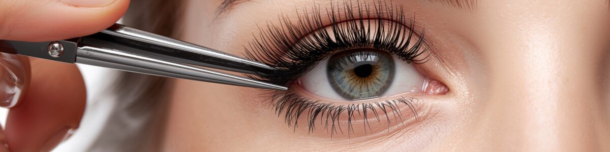 How to apply false eyelashes