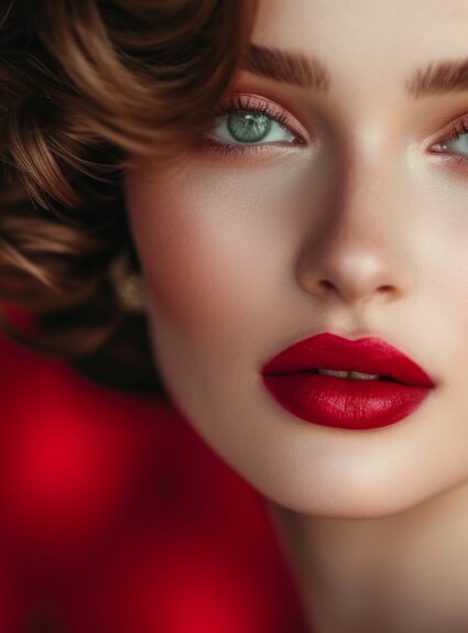 What eyeshadow to wear with red lipstick?