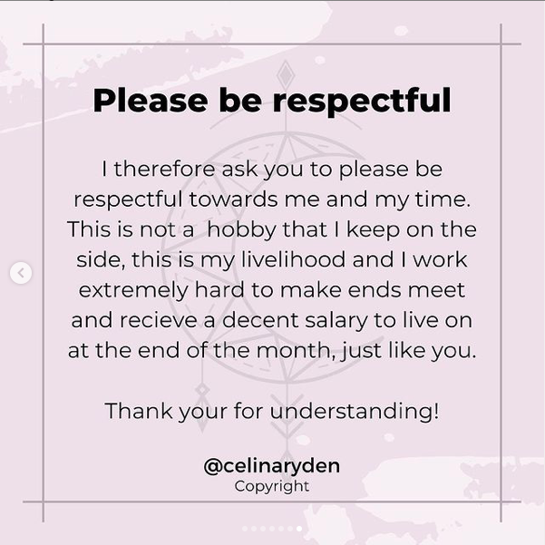 Please be respectful