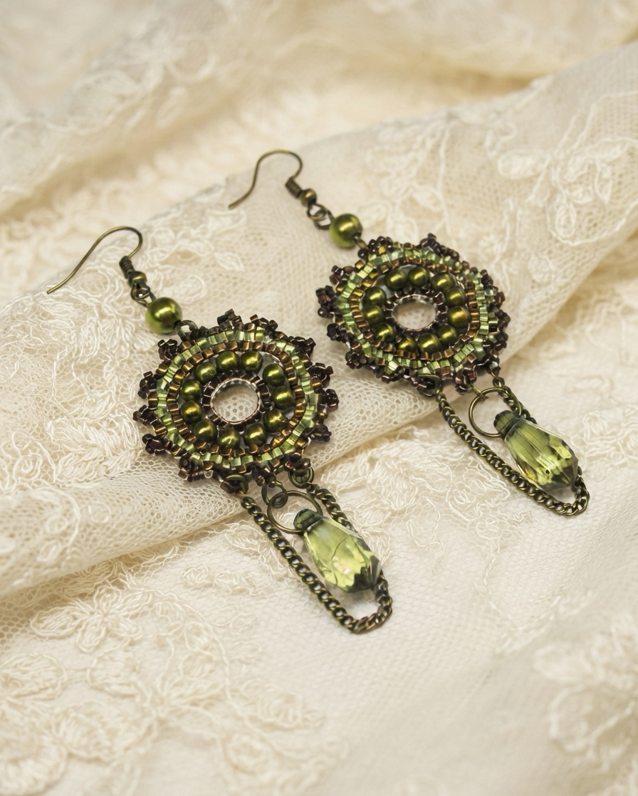 Round Peyote Earrings