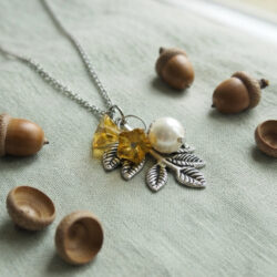 Pearl Acorn Necklace