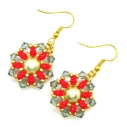 Poinsettia earrings