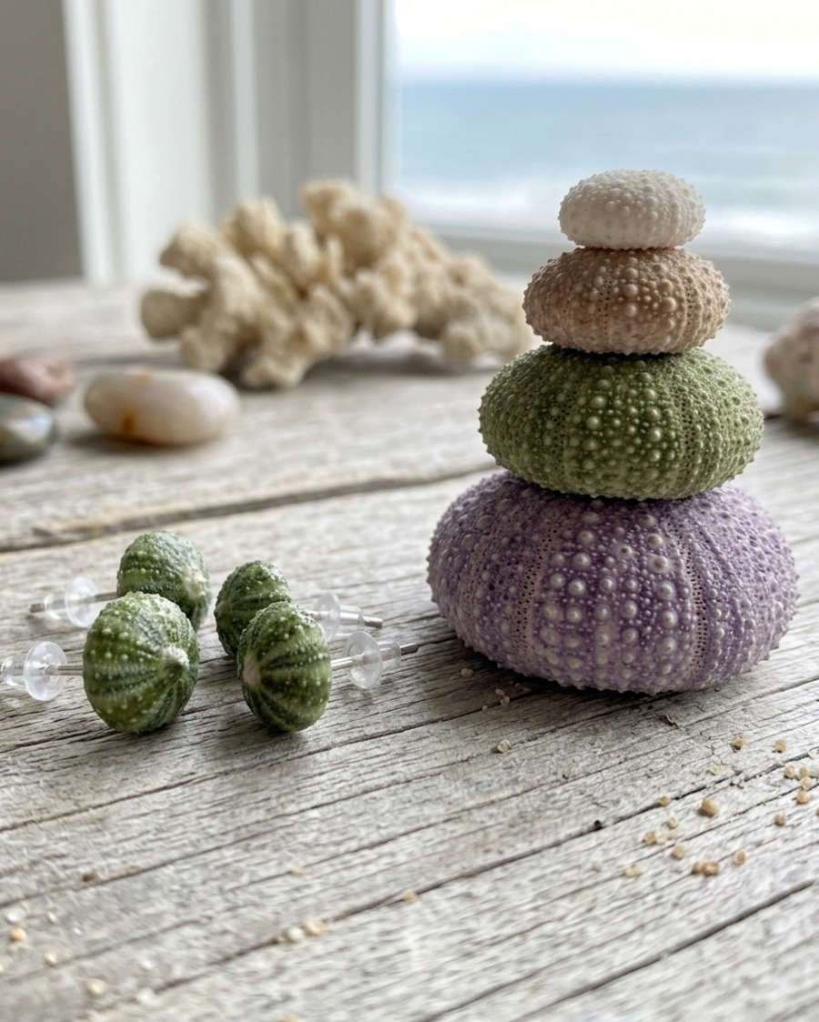 Sea Urchin / Kina Shell Studs