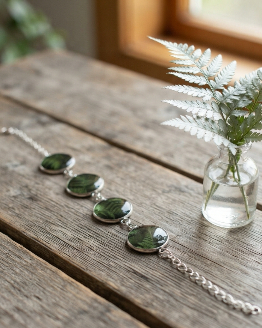 Silver Fern Bracelet