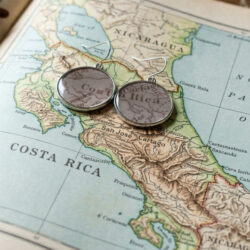Map earrings - Costa Rica