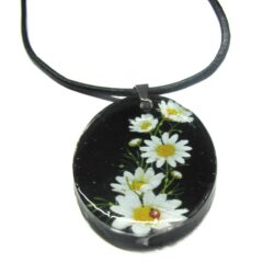 Daisy Pendant on Cord