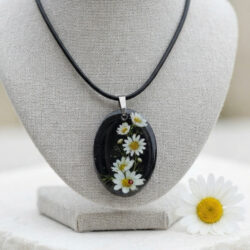 Daisy Pendant on Cord