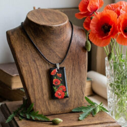 Poppy Pendant on Cord