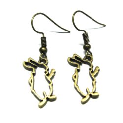 Rabbit earrings - Gold or Bronze