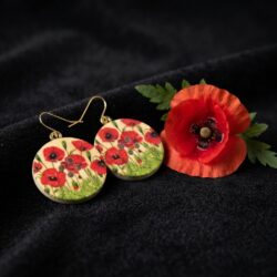 Poppy Button earrings - Gold or Silver