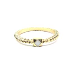 White & Gold Stacker Ring