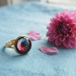 Two-tone Dahlia Adjustable Ring