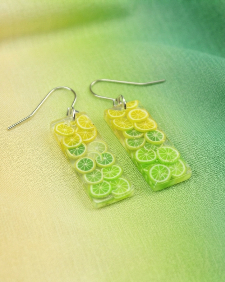 Citrus Ombré earrings - Lemon/Lime