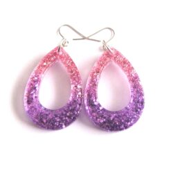 Glitter earrings - Teardrop (all colours)