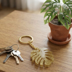 Monstera Leaf Keychain