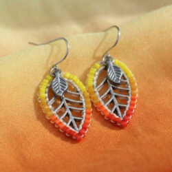 Ombré Leaf Earrings - Autumn