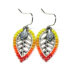 Ombré Leaf Earrings - Autumn or Spring
