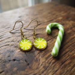 Candy Cane Cabochon - Lime