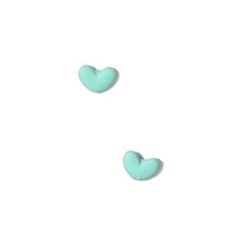 Mint Green Heart Studs