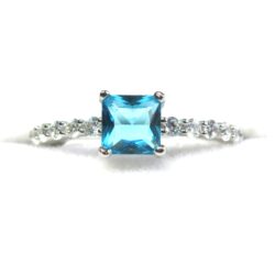 Sterling Silver Square Cut Ring