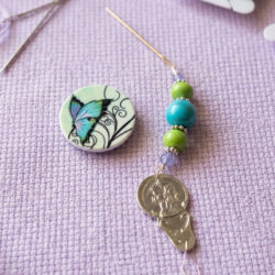 Butterfly Needle Minders with Frogger