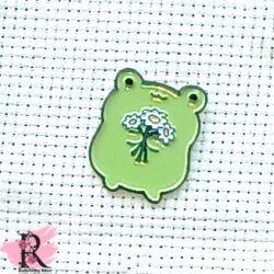 Frog Enamel Needle Minder