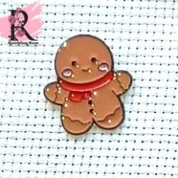 Gingerbread Man Enamel Needle Minder
