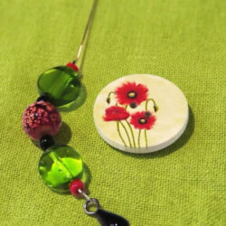 Floral Needle Minders with Froggers