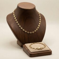Oval Chain Necklace & Bracelet