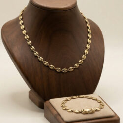 Oval Chain Necklace & Bracelet