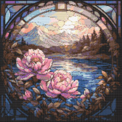 Peony Stained Glass