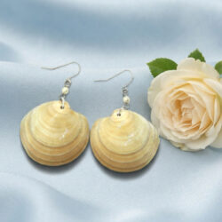 Ringed Dosinia Shell Earrings