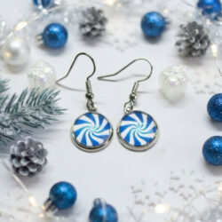 Candy Cane Cabochon - Blue
