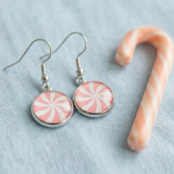 Candy Cane Cabochon - Peach