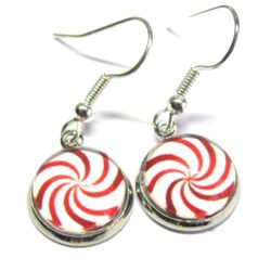 Candy Cane Cabochon - Thin Red Stripes