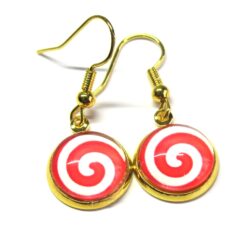 Candy Cane Cabochon - Red Spiral