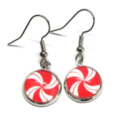 Candy Cane Cabochon - Thick Red Stripes
