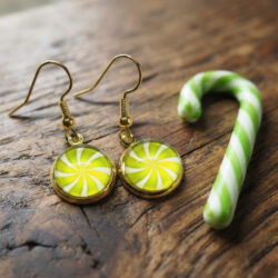 Candy Cane Cabochon - Lime