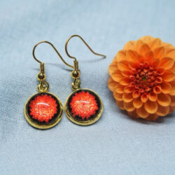 Dahlia Cabochon - Dark Orange