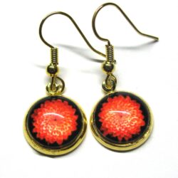 Dahlia Cabochon - Dark Orange