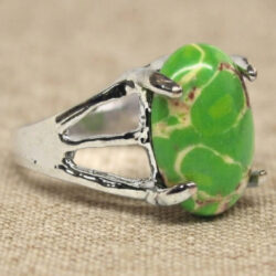 Green Marbled Chunky Ring