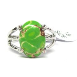 Green Marbled Chunky Ring