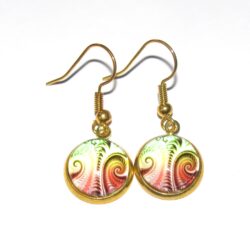 Nautilus Cabochon - Green & Red