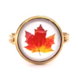 Maple Leaf Adjustable Ring