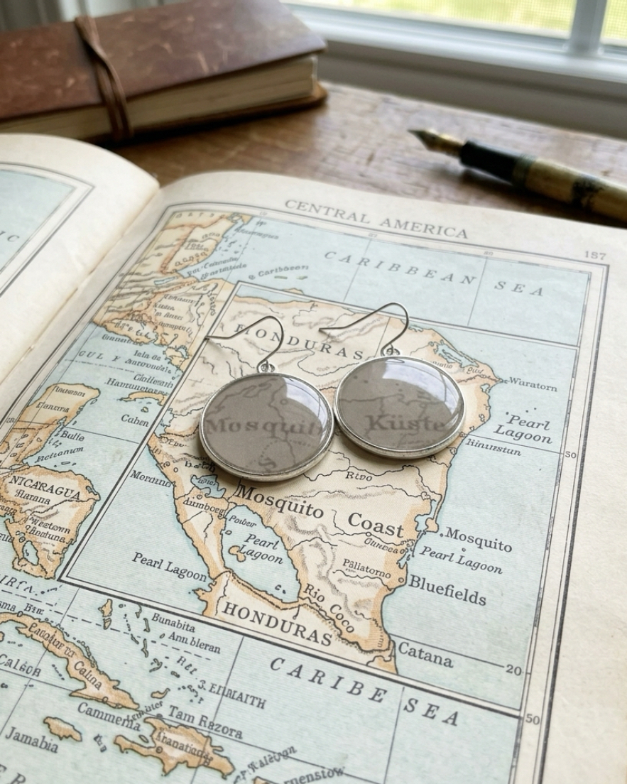 Map earrings - Mosquito Küste (Coast)