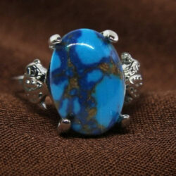 Mottled Blue Chunky Ring