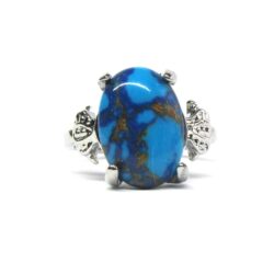 Mottled Blue Chunky Ring
