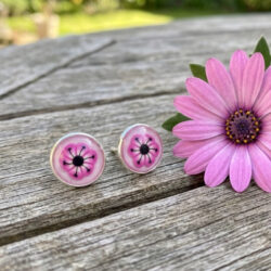 Pink African Daisy Studs