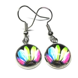 Pink Blue & Green Daisies