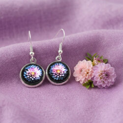 Dahlia Cabochon - Pink & Purple